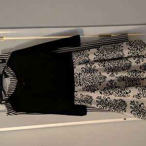 Really cute velvet dress first a medium to large.